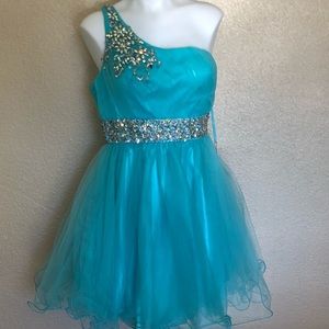 May Queen Aqua Prom Dress